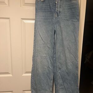 Zara Classic Blue Denim Pants button fly